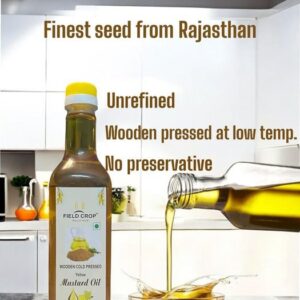 Wooden Cold Pressed Yellow Mustard Oil - 1000 ML